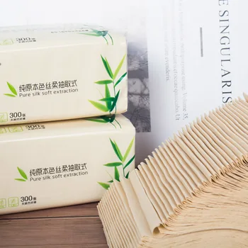 

Bamboo Towel Draw Paper Fiber Paper Security Hotel Baby Butt Tampon Wood Color Toilet Paper Thickening Water Absorption Ability