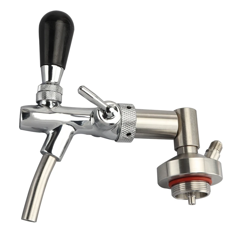  Stainless Steel Mini Keg Tap Dispenser with Adjustable Beer Tap and Mini Co2 Regulator Keg Charger 