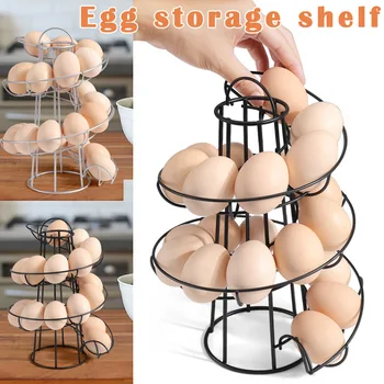

Egg Holder Stand Modern Spiraling Dispenser Storage Rack Save Space for Kitchen YE-Hot