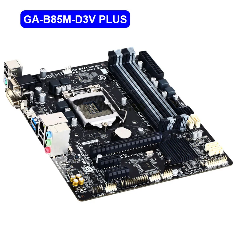 GIGABYTE GA-B85M-D3V Plus настольная материнская плата B85 Socket LGA 1150 DDR3 32G Micro-ATX SATA III оригинальная Отремонтированная материнская плата