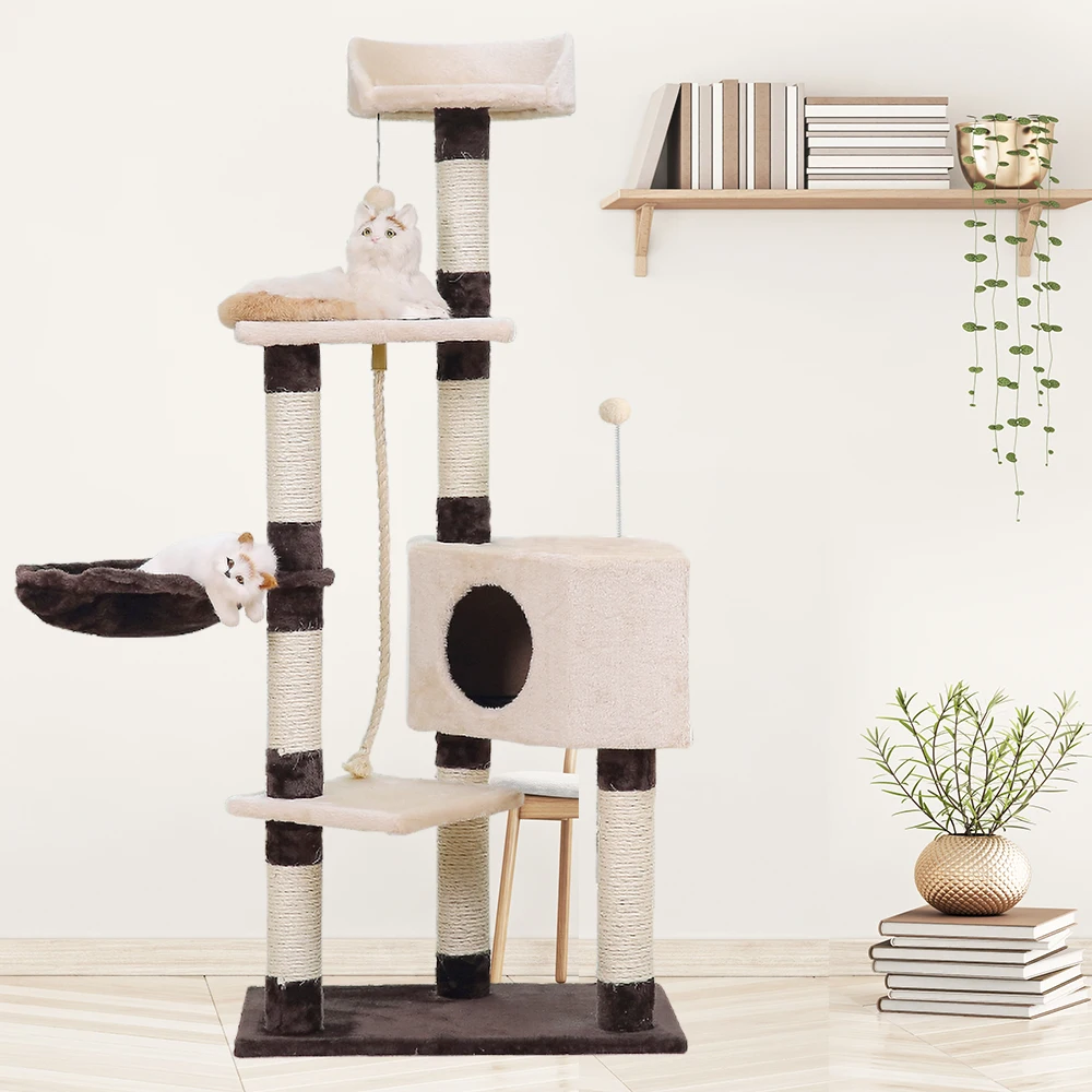 

2 styles 53in Cat Tree Cat Toys Pet Tree for Cats Pet Tower Cats Toys Cat Scratchers Tree for Pet House Play