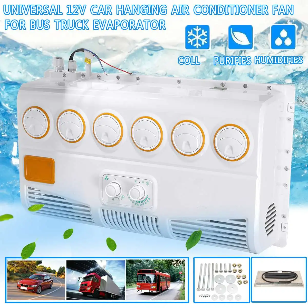 ^*Best Offers 12V/24V Car Air Conditioner Multifunction Portable Wall-mounted Cooling Fan Cooler For Caravan Truck Excavator Easy Installation ^*Best Offers 12V/24V Car Air Conditioner Multifunction Portable Wall-mounted Cooling Fan Cooler For Caravan Truck Excavator Easy Installation