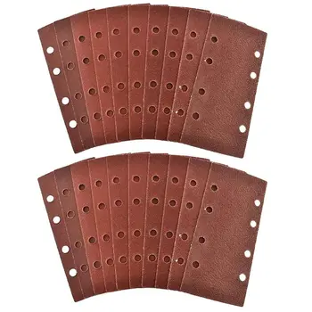 

Hook/Loop 1/3 Sheet Sanding Sander Sandpaper Pads 20 Pack Mixed Grit 40 120
