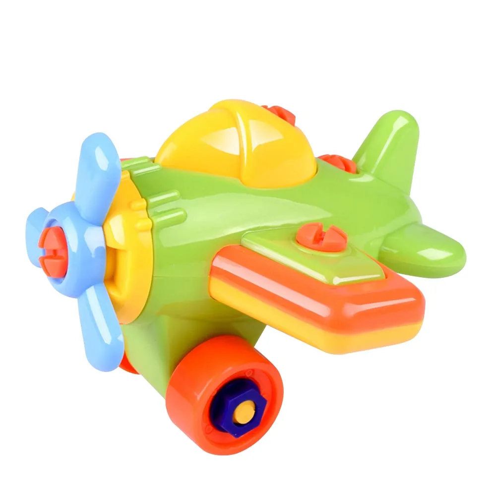 Набор для самостоятельной сборки пластиковых игрушек 3D DIY, комбинированная сборочная игрушка с приспособлениями для малышей, мальчиков - Цвет: Plane
