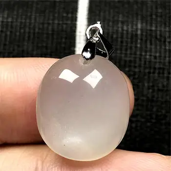 

Genuine Natural Moonstone Necklace Pendant For Woman Man 22x20x14mm Oval Beads White Light Crystal Silver Fashion Jewelry AAAAA