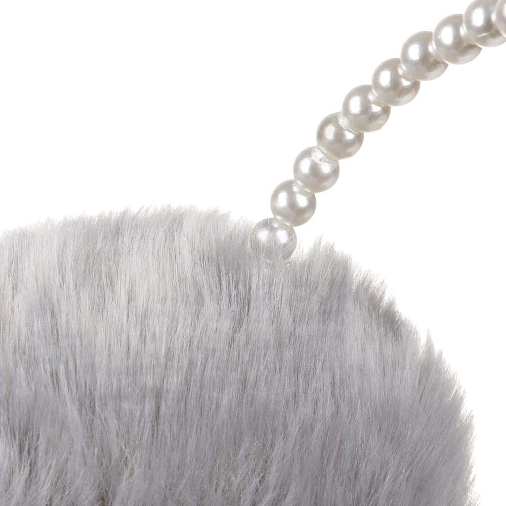 Novelty Pearl Winter Earmuffs Women Fur Earmuff Ear Warmers Girls Imitation Rabbit Plush Warm Ear Muff Hair Accessories 1pc
