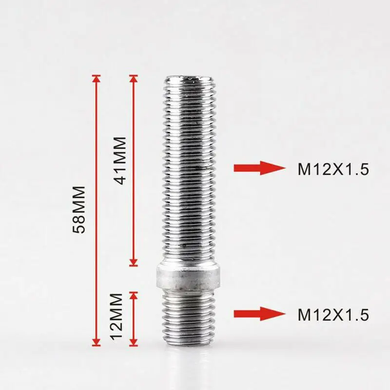 M12* 1,25-M12*1,5 Универсальный болт обратного колеса серии 20 упаковок 58 мм