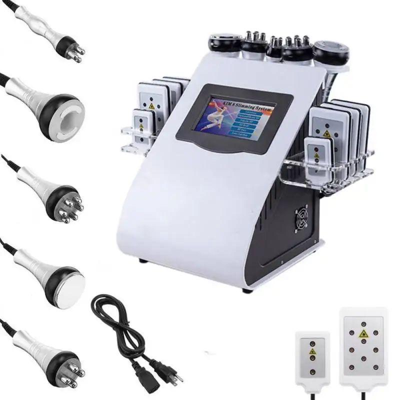 

2024 New Arrival 6 In 1 40K Ultrasonic Cavitation Vacuum Radio Frequency Laser 8 Pads Lipo Laser Slimming Machine for Home Use