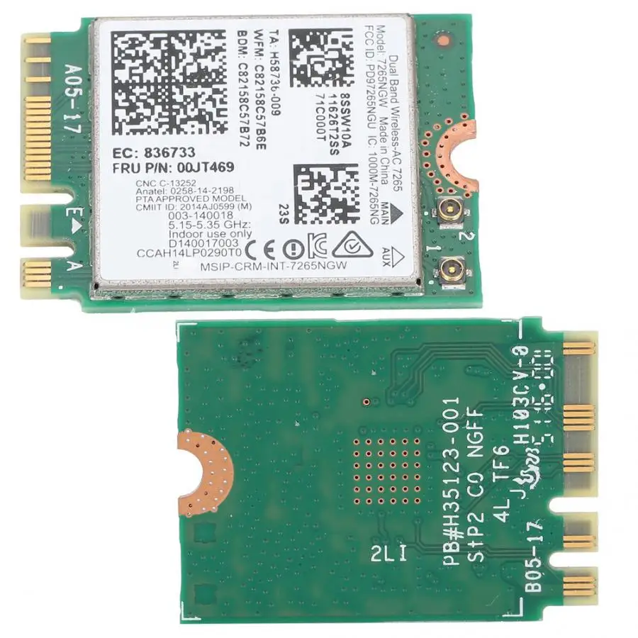 Для Intel Двухдиапазонная Беспроводная AC 7265NGW 867 Мбит/с беспроводная сетевая карта с Bluetooth 4,0 для ThinkPad E450/E550/YOGA 14 серии
