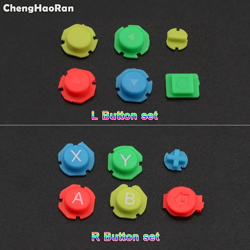 ChengHaoRan для nintendo Switch Joy-Con сменный корпус Оболочка Чехол для NS NX JoyCons чехол контроллера прозрачный зеленый розовый - Цвет: L R Button