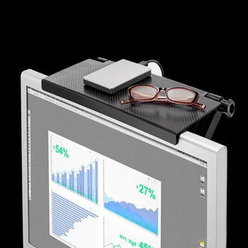 

Adjustable TV Screen Top Storage Rack Computer Display Rack Plastic Storage Partition Display Rack Office and Home Screen Rack