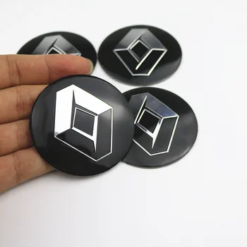 

4pcs Car-Styling Car Wheel Tire Center Sticker For Renault 2 Button Clio Scenic Megane Duster Sandero Captur Twingo Accessories