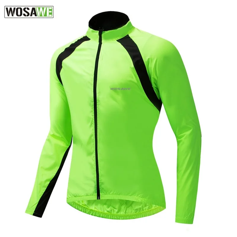 

WOSAWE Ultralight Cycling Jacket Women Bike Wind Jacket Green Breathable Windproof Cycle Road Mountain MTB Bicycle Windbreaker