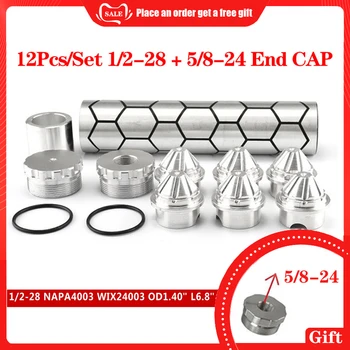 

pcmos 1/2-28 Car Fuel Filters Caps Fuel Trap Solvent Filte For NAPA 4003 WIX 24003 6061-T6 Automobiles Filters Cups New Parts