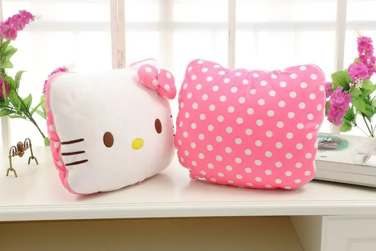 Заводская цена hello kitty воздушная крышка KT плюшевая игрушечная кошка подушка летнее одеяло чехол для подушки с кошкой