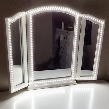 

300LEDs Makeup Mirror Vanity Mirror Light Set with Touch Dimmer For Dressing Table With Manual Makeup Mirror Lights