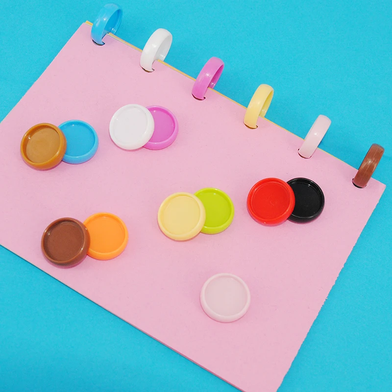 30pcs 19mm Binding Discs Solid Mushroom Binder Binding Button DIY Book Loop Loose-leaf Rings Disc Buckle Office Supplies