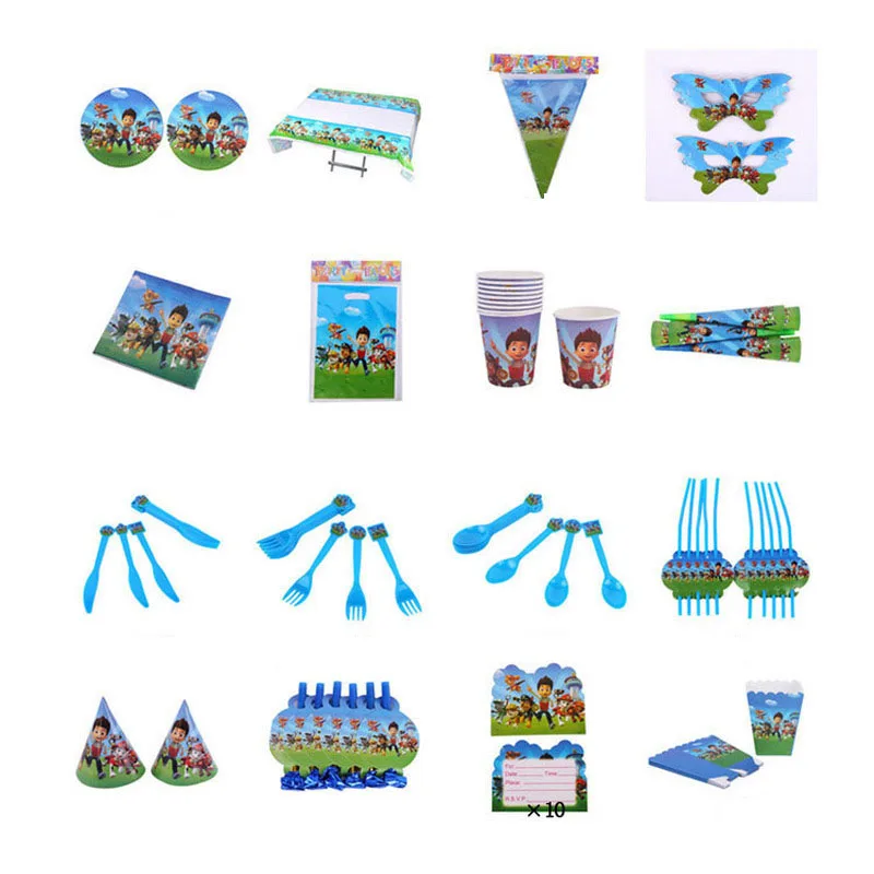 Paw Patrol/детские пластиковые вилки с рисунком героев мультфильмов для дня рождения