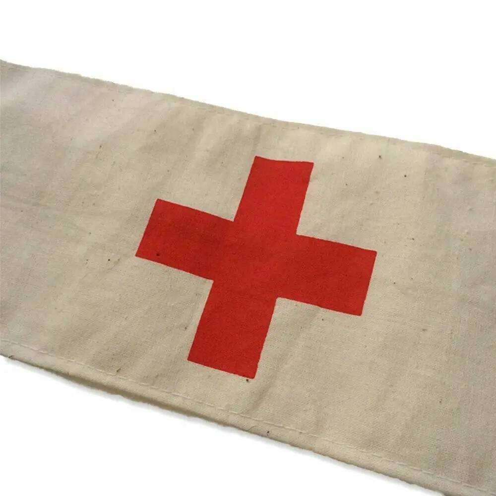 WW2 Chinese Army Health Worker Armband Military Red Cross Collection