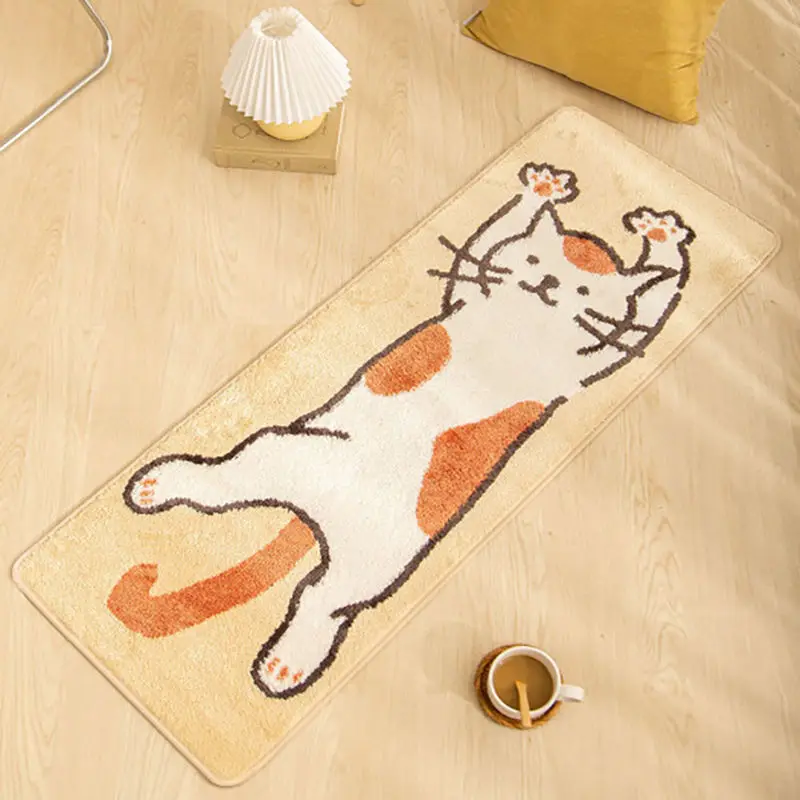 Bubble Kiss Cartoon Soft Long Carpet For Bedroom Bedside Non-Slip Tatami Floor Mat Children's Room Decor Cashmere Area Rugs