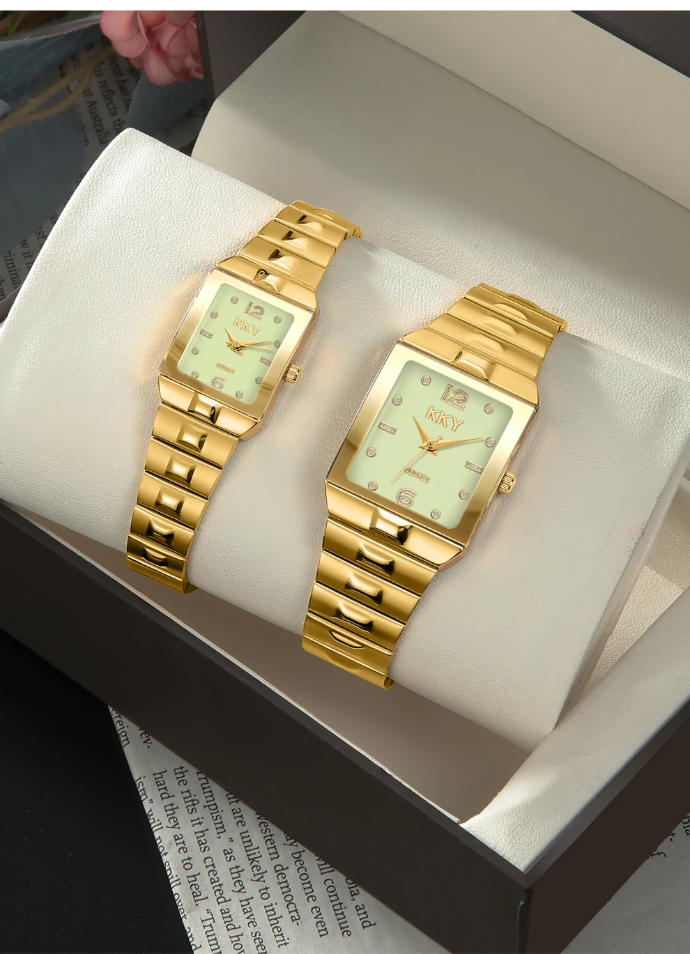 New Hotest Sale Creative Couple Watch 2022 Men's Women Watches KKY Brand Luxury Quartz Female Clock Waterproof lovers WristWatch