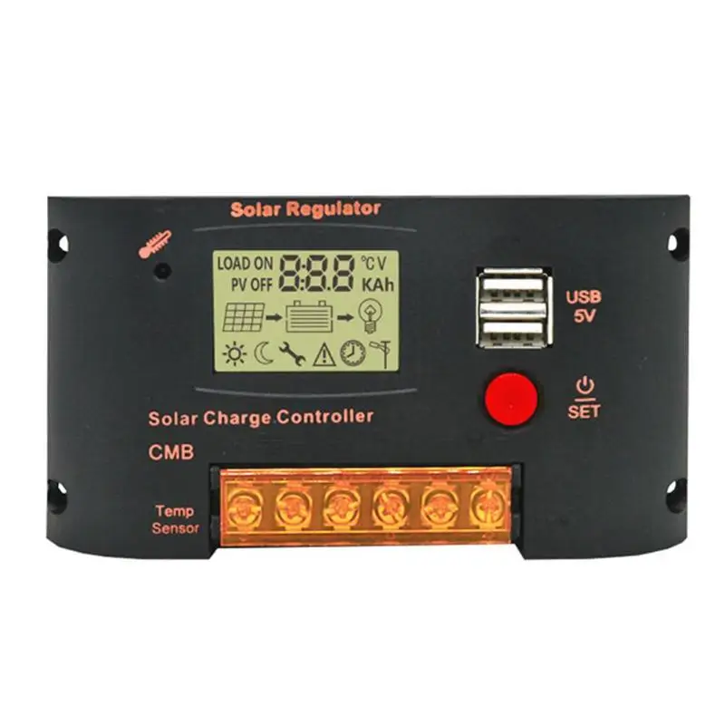

Solar Power Controller Intelligent PWM Charging Mode Automatic Temperature Compensation Solar Panel Battery Regulator