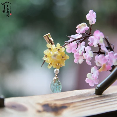 D hair clip 1pc Китайский Праздник середины осени специальная серия оригинальные украшения для волос ручной работы с Луной, кроликом и ароматами элементы тематические аксессуары для волос - Цвет: D hair clip 1pc