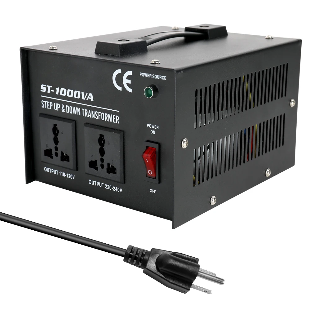 Бытовой электроприбор Напряжение конвертер ST-1000W для исползования в домашних условиях интеллигентая(ый) эффективный шаг вверх и вниз трансформатор 100 V-220 V - Цвет: US Plug