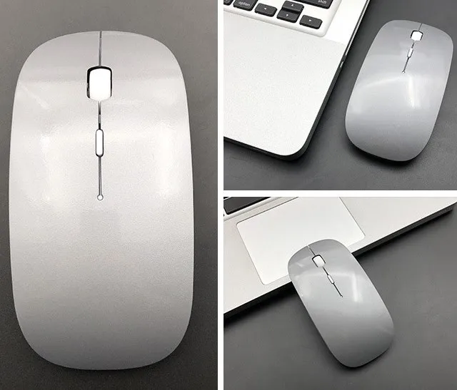 

Rechargeable 2.4G wireless 1200DPI mouse ultra quiet optical mouse Silver