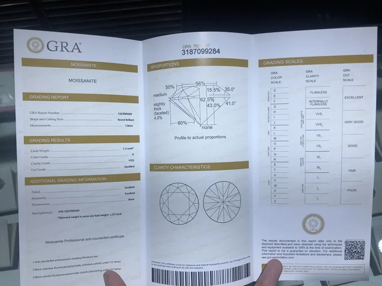 [MeiBaPJ Moissanite Gemstone Fashion 2 карата бриллиантовое кольцо VVS1 из стерлингового серебра 925