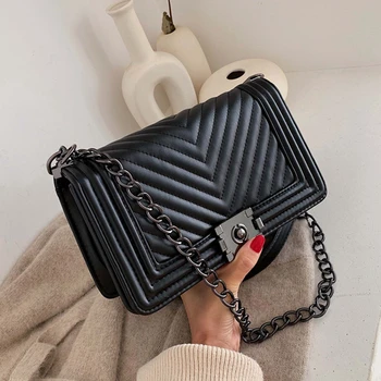 

SHUNRUYAN Women's Fashion luxurious Design Handbag Rhombic Chain Mini OL Crossbody Bag Shoulder Bag for Office Daily
