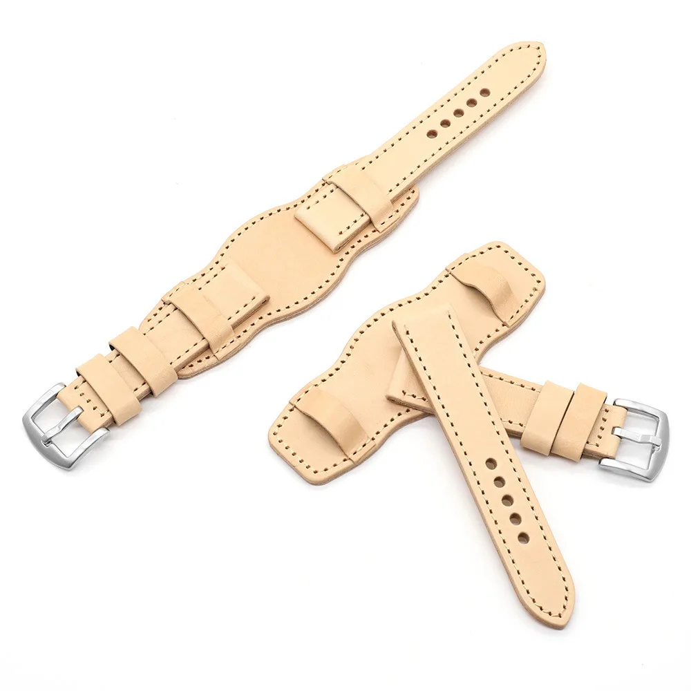 

Vegetable tanned original color tree ointment skin, 20mm 22mm three-in-one band for Samsung Huawei Apple watch strap Fhx-sa1