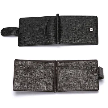 

Genuine Leather Mens Wallet Premium Product Real Cowhide Wallets for Man Short Black Wallet Short Purses