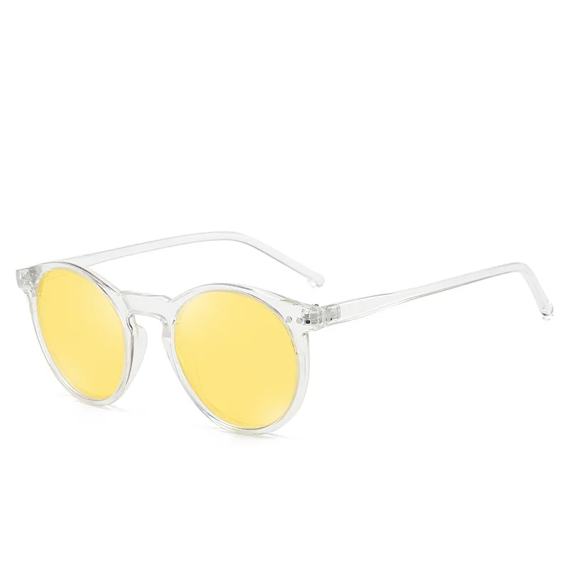 Elbru Vintage Fashion Women Sunglasses  Transparent Frame Polarized Colorful Clear Lens Sun Glasses Classic Sunshades For Men fashion sunglasses Sunglasses