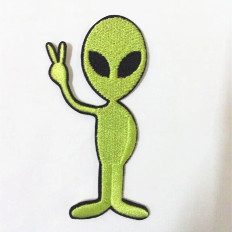 PLL 4 шт./компл. Alien мультфильм логотип аппликация Железо на патч отличные подарки