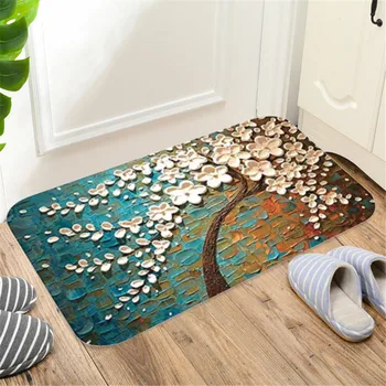 

Rectangle Non-slip Door Mat Bedroom Kitchen Entrance Print Floor Mat Doormats Underwater World Anti Slip Kitchen Bath Mat