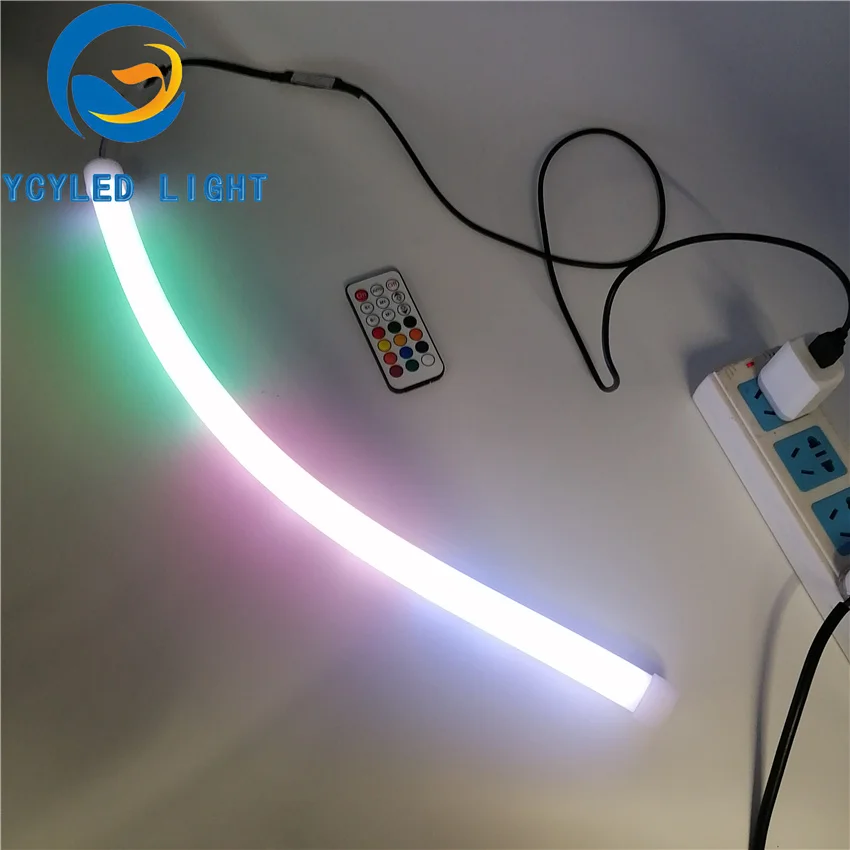 0,5 м 1 м 2 м 3 м 4 м 5 м 5 в usb ws2812b 60 светодиодов Пиксельная неоновая Светодиодная лента ws2812 flex neopixel цифровая rgb трубка IP67 с радиочастотным пультом дистанционного управления