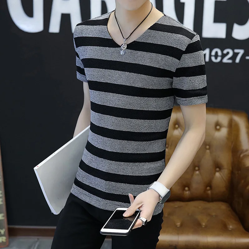 

Summer Large Size M-5xl Slim Fit Elasticity Mesh Breathable MEN'S Short-sleeved T-shirt Fashion Run the Amount of Activity-Short