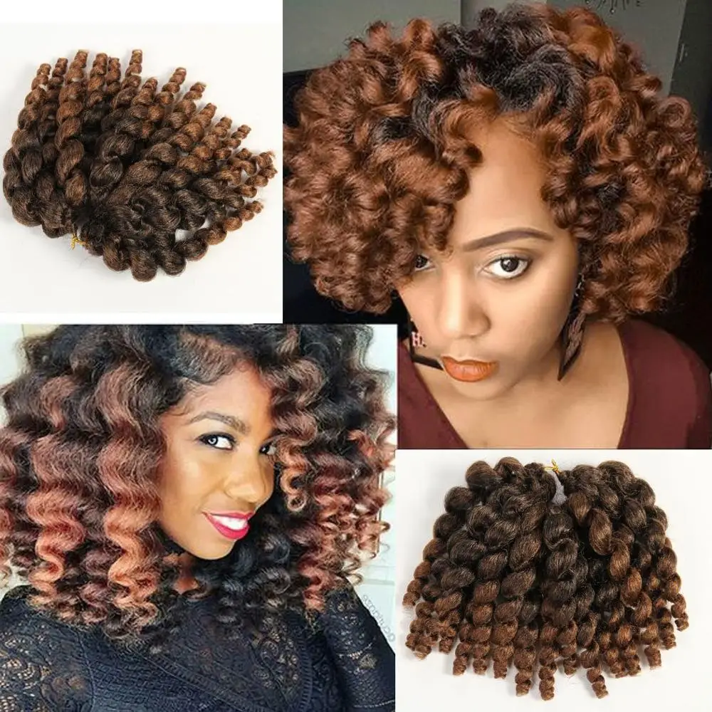 

Ringlet Wand Curl JAMAICAN BOUNCE Synthetic Hair Crochet Braids African Collection Bohemian Women's Jumpy Brading Hair Extension