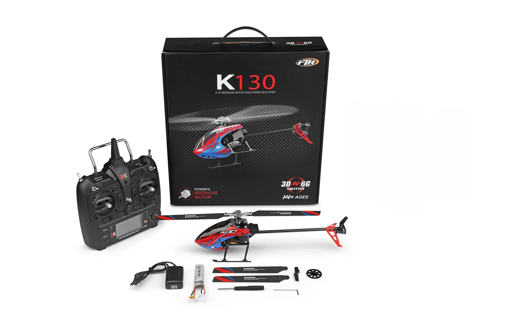 Parkten WLtoys K130 6CH 3D/6G система K130 2,4G 6CH бесщеточная 3D6G система бесщеточный RC вертолет для FUTABA S-FHSS