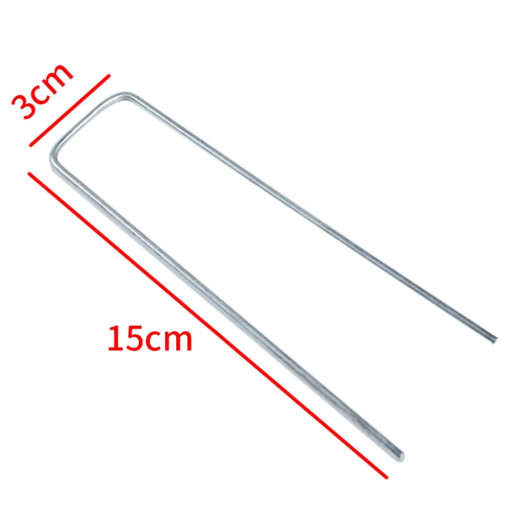20 шт. Замена садового управления водорослями газон пейзаж гальванизированная стальная палатка с колышками инструменты сетки крепления колышки u-образный