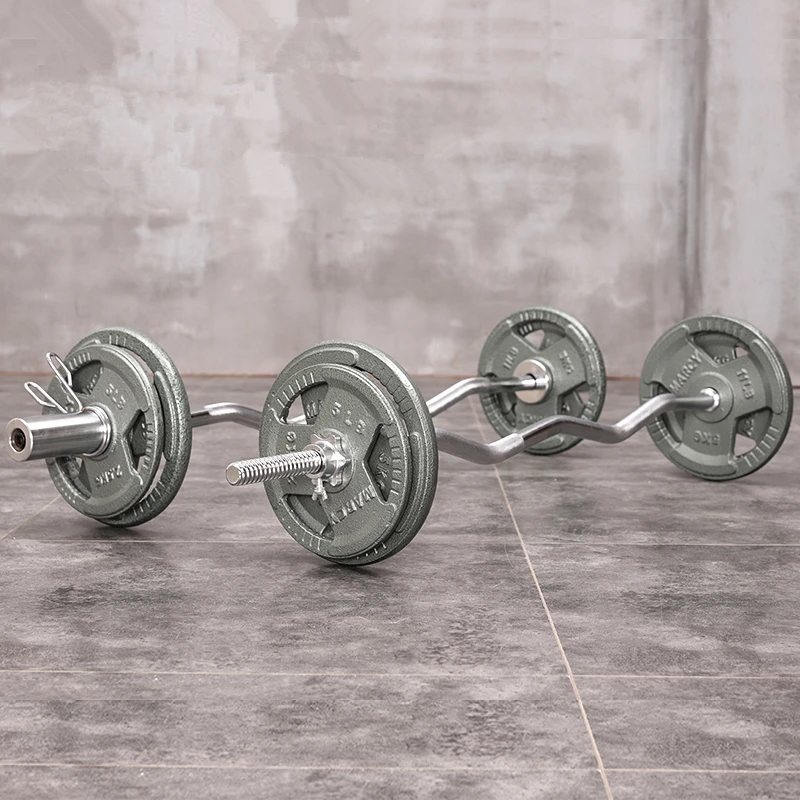 1.2m Gym Home Fitness Straight Curved barbell Pole &Phi; 25 50 mm Solid Standard Barbell Rod Weight Lifting Barbell Dumbbell Bar
