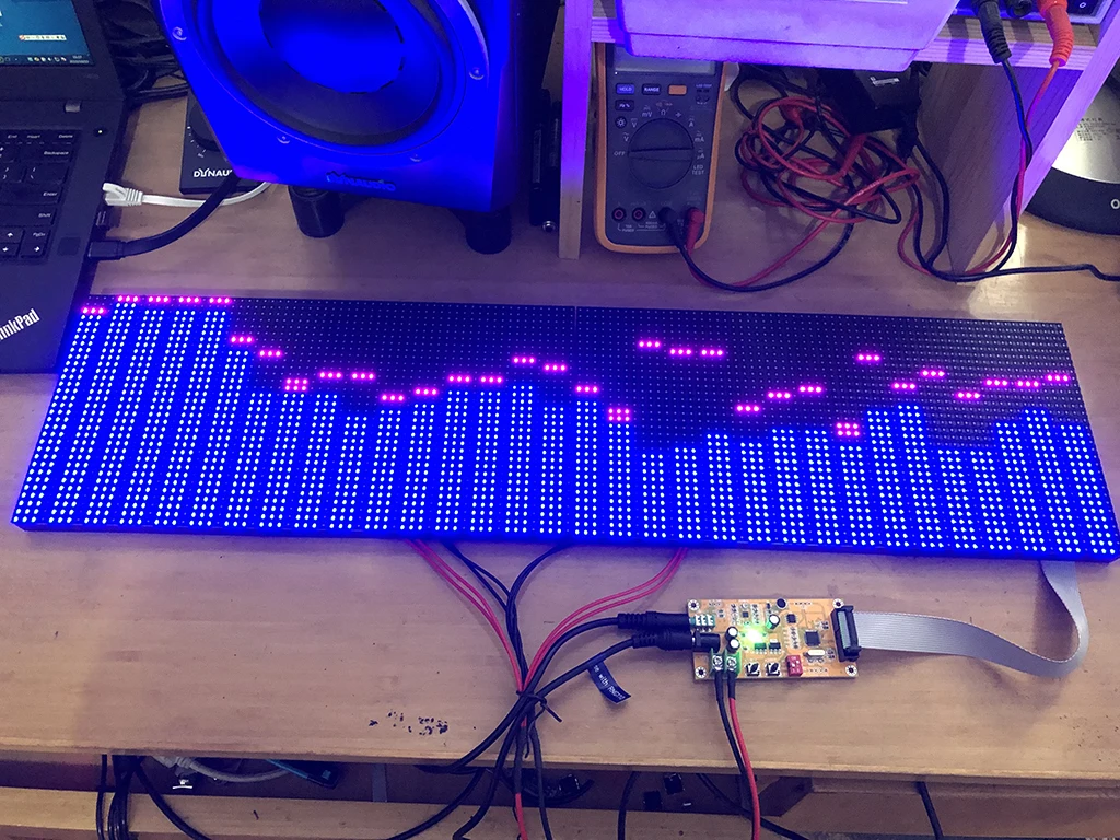 AS128 a todo Color RGB pantalla de visualización de espectro de música KTV etapa LED lámpara de ritmo 64 modo nuevo producto - 3