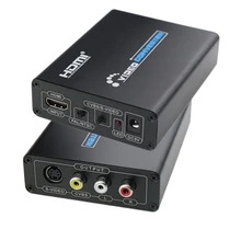 HDMI в композитный 3RCA AV S-Video R/L аудио видео конвертер адаптер Поддержка 720 P/1080 P с RCA/S-Video кабель для ПК Xbox PS3 tv