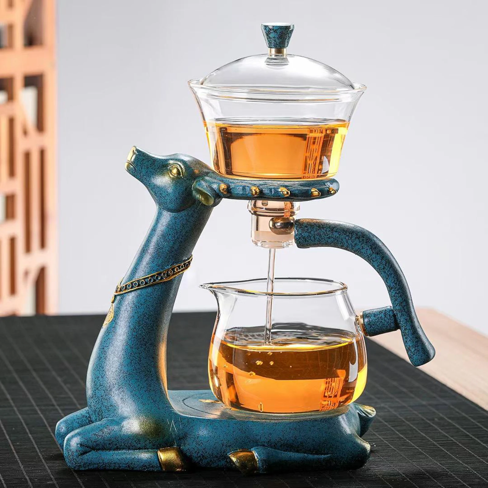 Glass Teapot Infuser Tea Make Drip Pot Maker Dripping Tea Pot Reindeer
