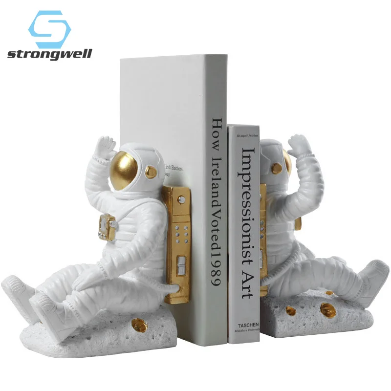 Strongwell Nordic Space Man Book Stand Astronaut Bookend Resin Crafts