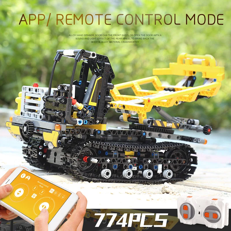 

APP Remote Control Technic Hoist Truck Car compatible with Lego 42094 Tracked Loader Set Kids Building Blocks Car Model Toys