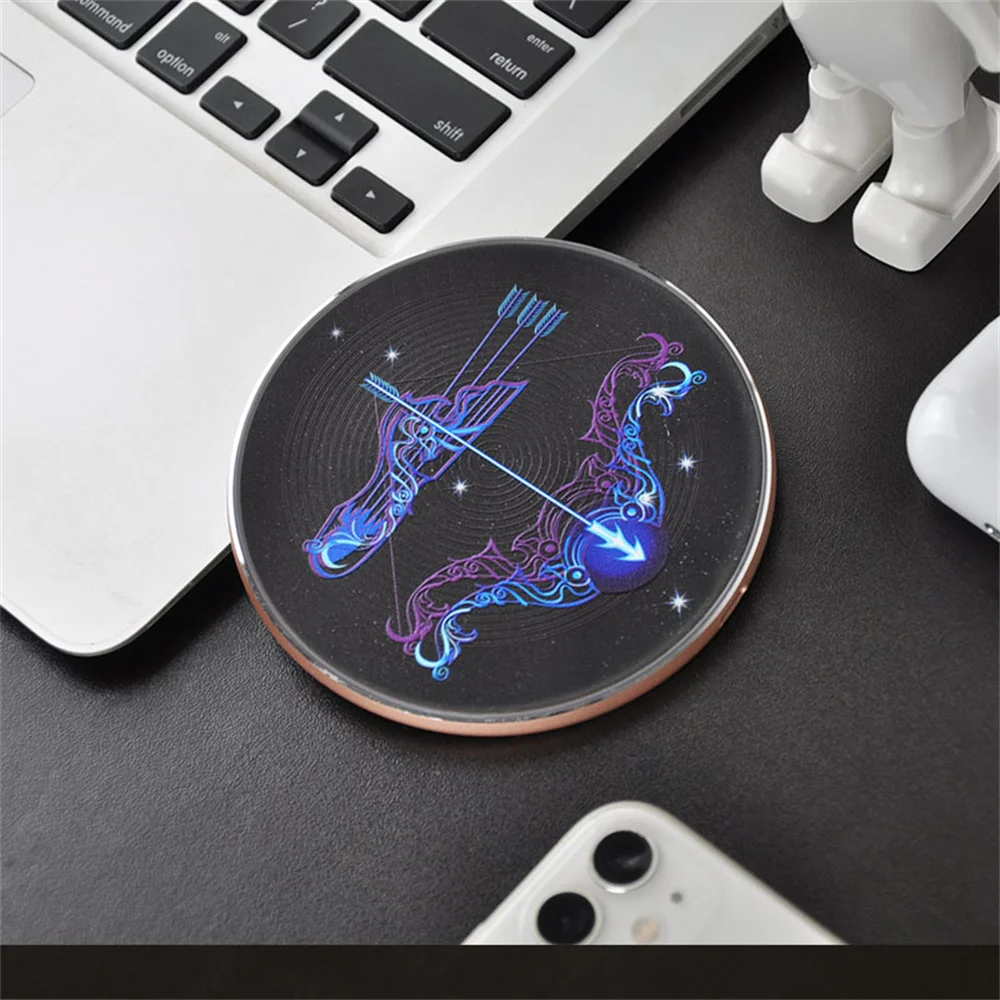 15W Constellation Wireless Charger Metal Fast Charging Pads for iPhone12 12Promax 11 11Pro X XR XAMAX Samsung Note 9 8 S10 Plus