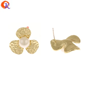 

Cordial Design 50Pcs 24*25MM Jewelry Accessories/Earring Stud/Imitation Pearl/Flower Shape/Hand Made/DIY Making/Earring Findings