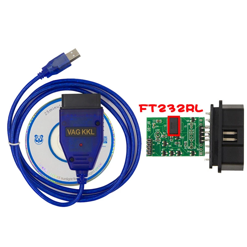 

OBD2 FT232RL чип Vag-Com интерфейсный кабель KKL VAGCOM 409,1 Автомобильный USB obd2 OBD диагностический сканер Vag USB Кабель интерфейсный инструмент